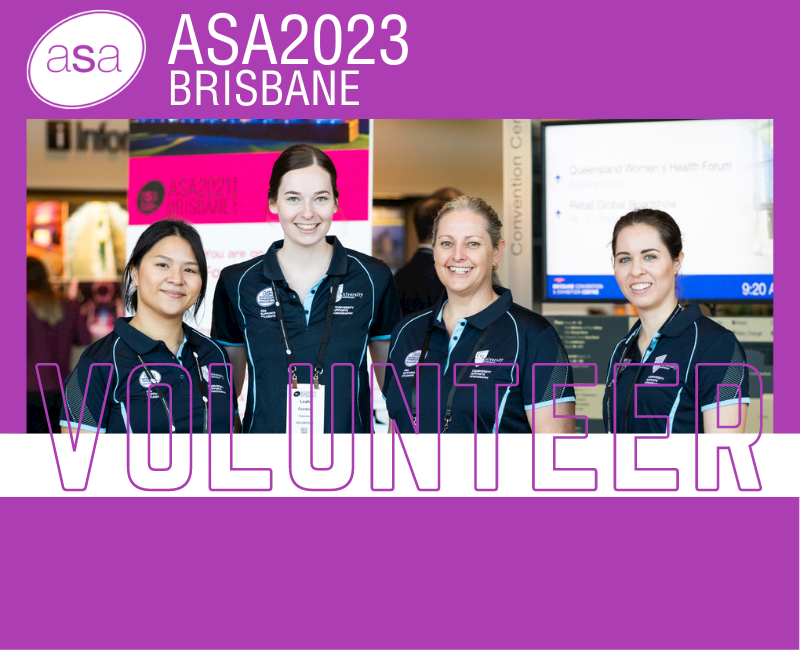 Volunteer at ASA2023BRIS and  gain invaluable industry experience 
